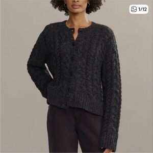 Autumn Cashmere Cabled Cardigan Size M